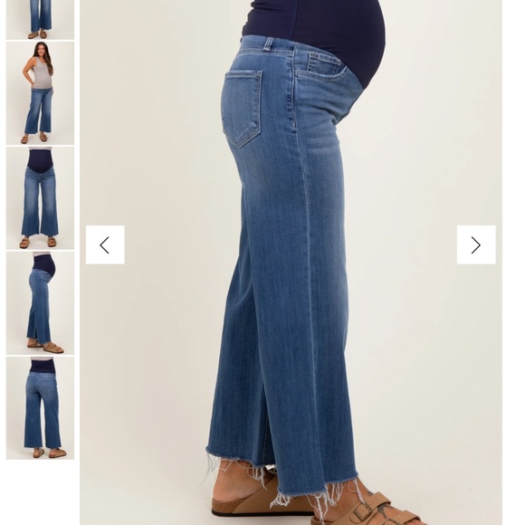 Pinkblush wide leg maternity jeans size 25 - Picture 3 of 8